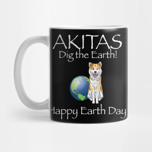 Akita happy earth day t-shirt Mug